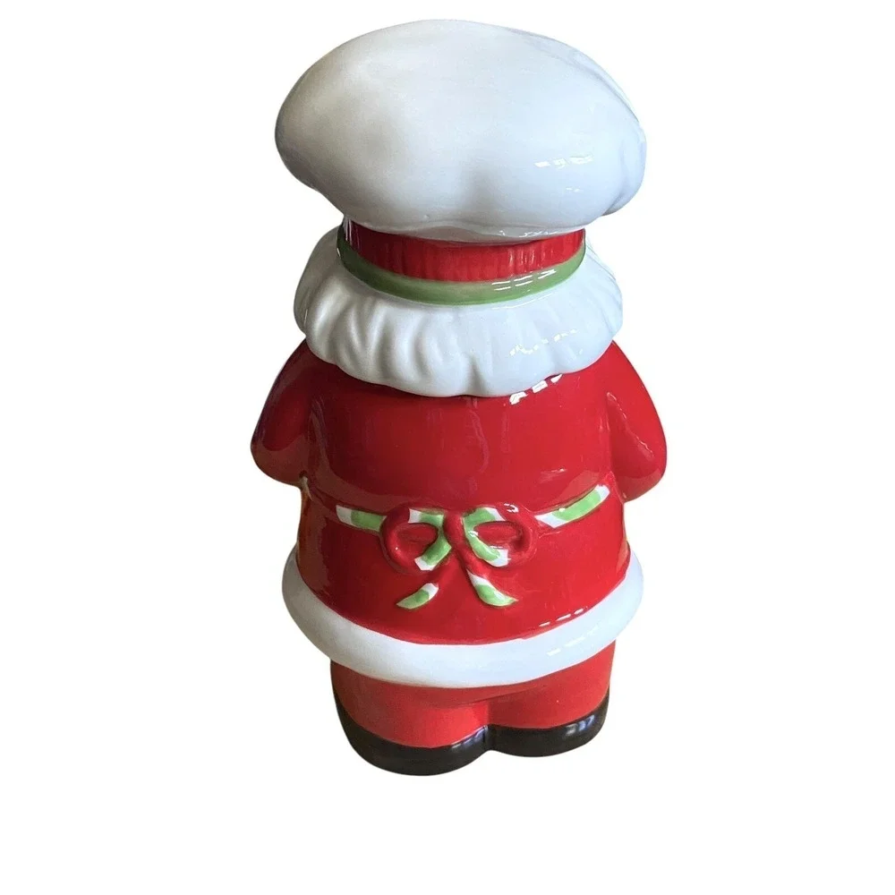 Bistro Ceramic Baking Santa Claus Cookie Jar‎  11.5